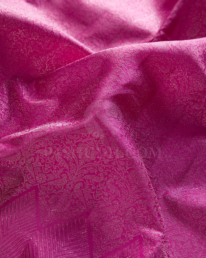 Rose Pink Kanjivaram Silk Saree - D539(D)