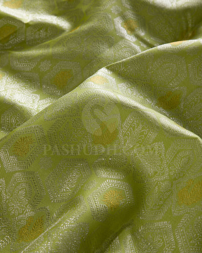 Pear Green Kanjivaram Silk Saree - S1312(A)