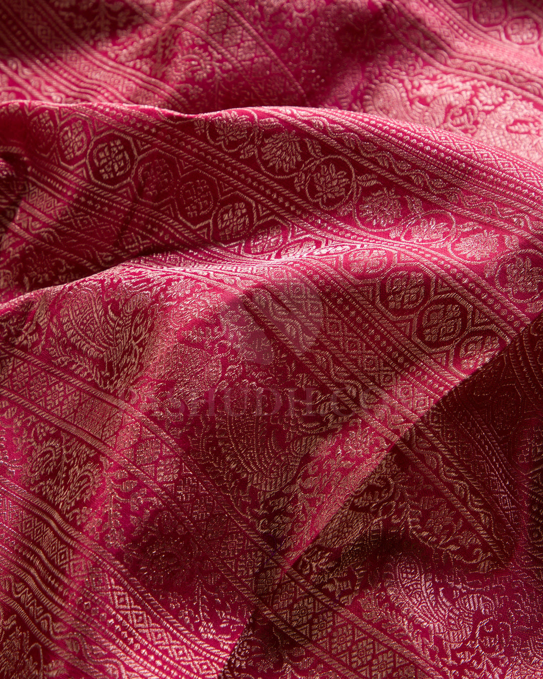 Kumkum Red And Rose Pink Kanjivaram Silk Saree - D574(B)