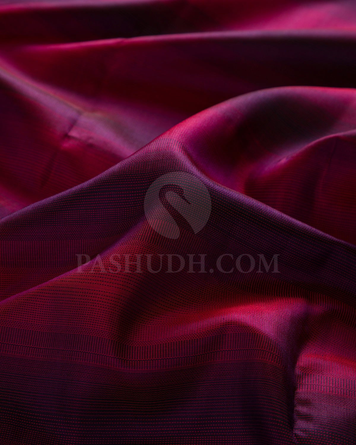 Red Blue Ombre And Khaki Kanjivaram Silk Saree - S1309(A)