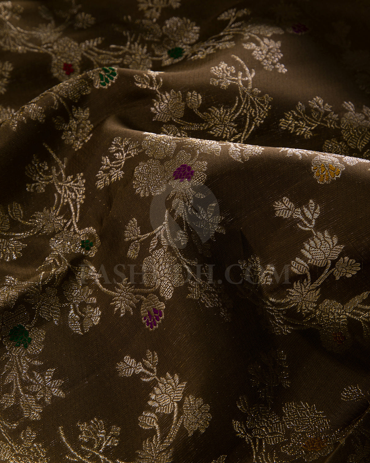 Brownish Green Kanjivaram Silk Saree - S1316(A)