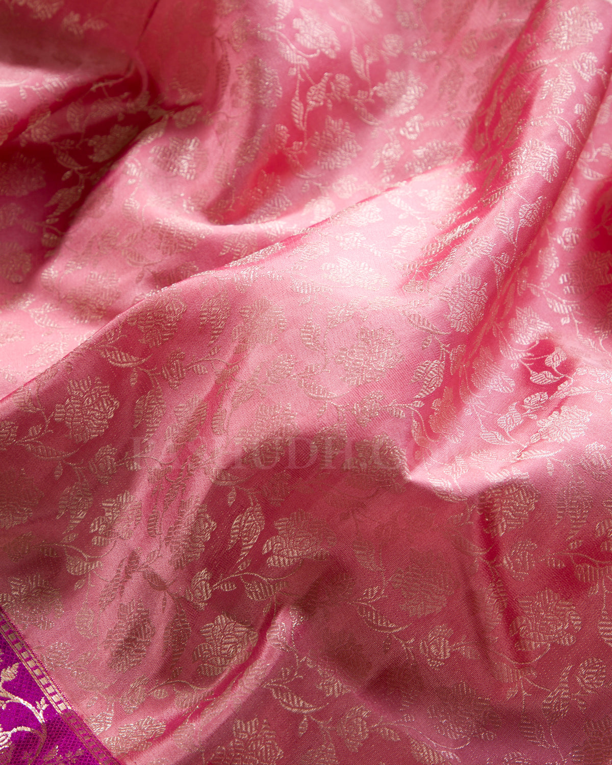 Baby Pink And Magenta Kanjivaram Silk Saree - DT286(A)