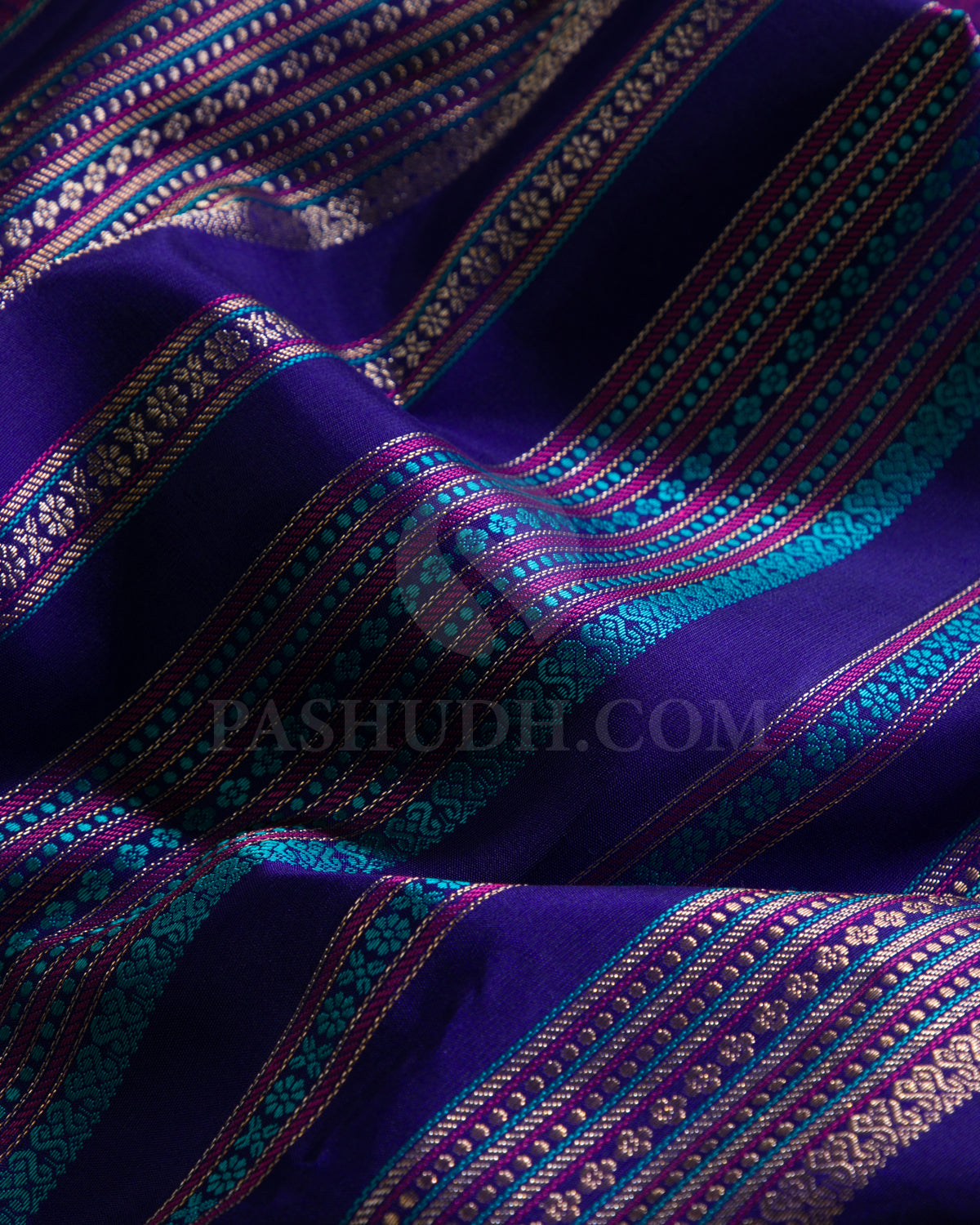 Bright Blue Kanjivaram Silk Saree - S1251(B)