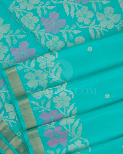 Sky Blue Soft Silk Saree - C65