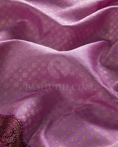 Lilac and Violet Kanjivaram Silk Saree - S1319(A)