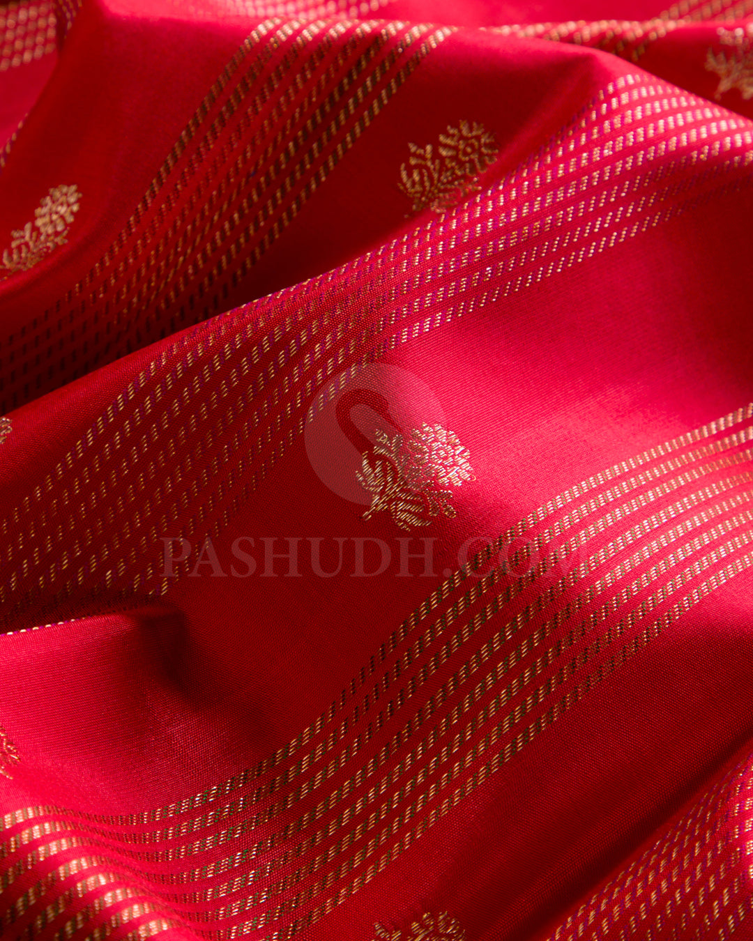 Red And Baby Pink Kanjivaram Silk Saree - S1270(A)