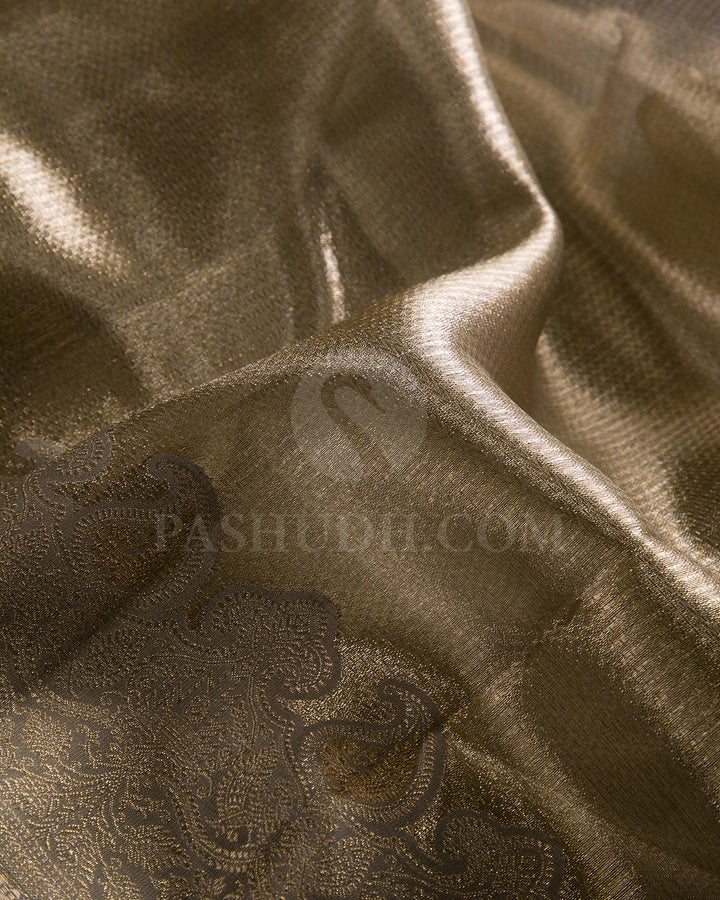 Gold Silver Organza Shimmer Kanjivaram Silk Saree - S1286(B)