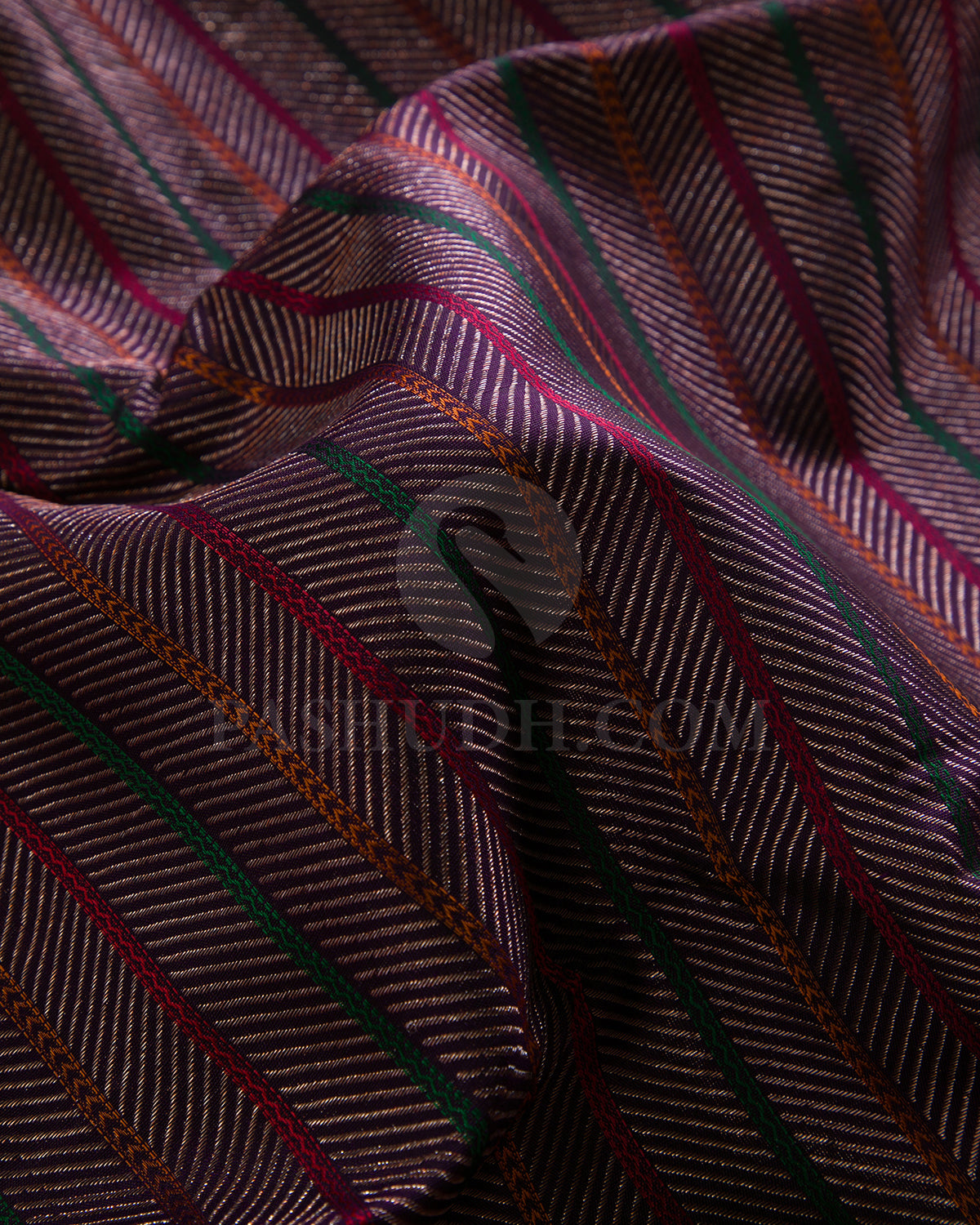 Aubergine And Rani Pink Kanjivaram Silk Saree - S1334(A)