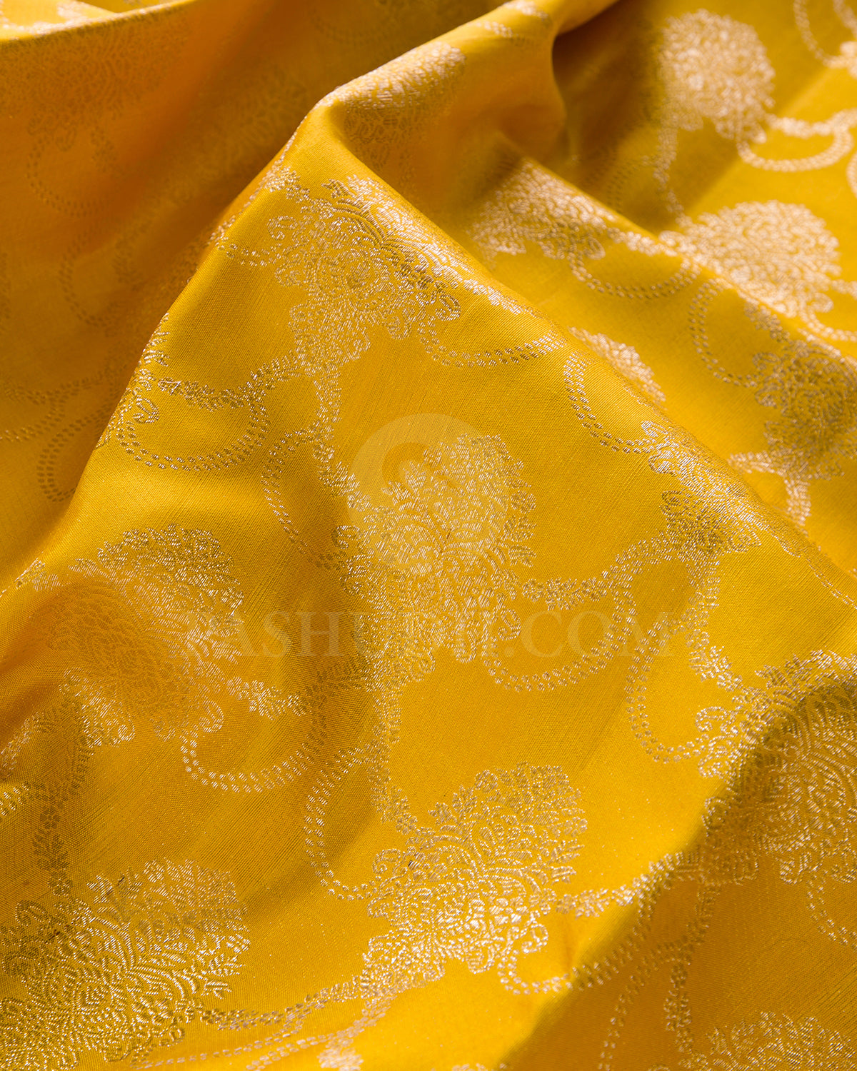 Turmeric Yellow And Anandha Blue Kanjivaram Silk Saree - S1328(A)