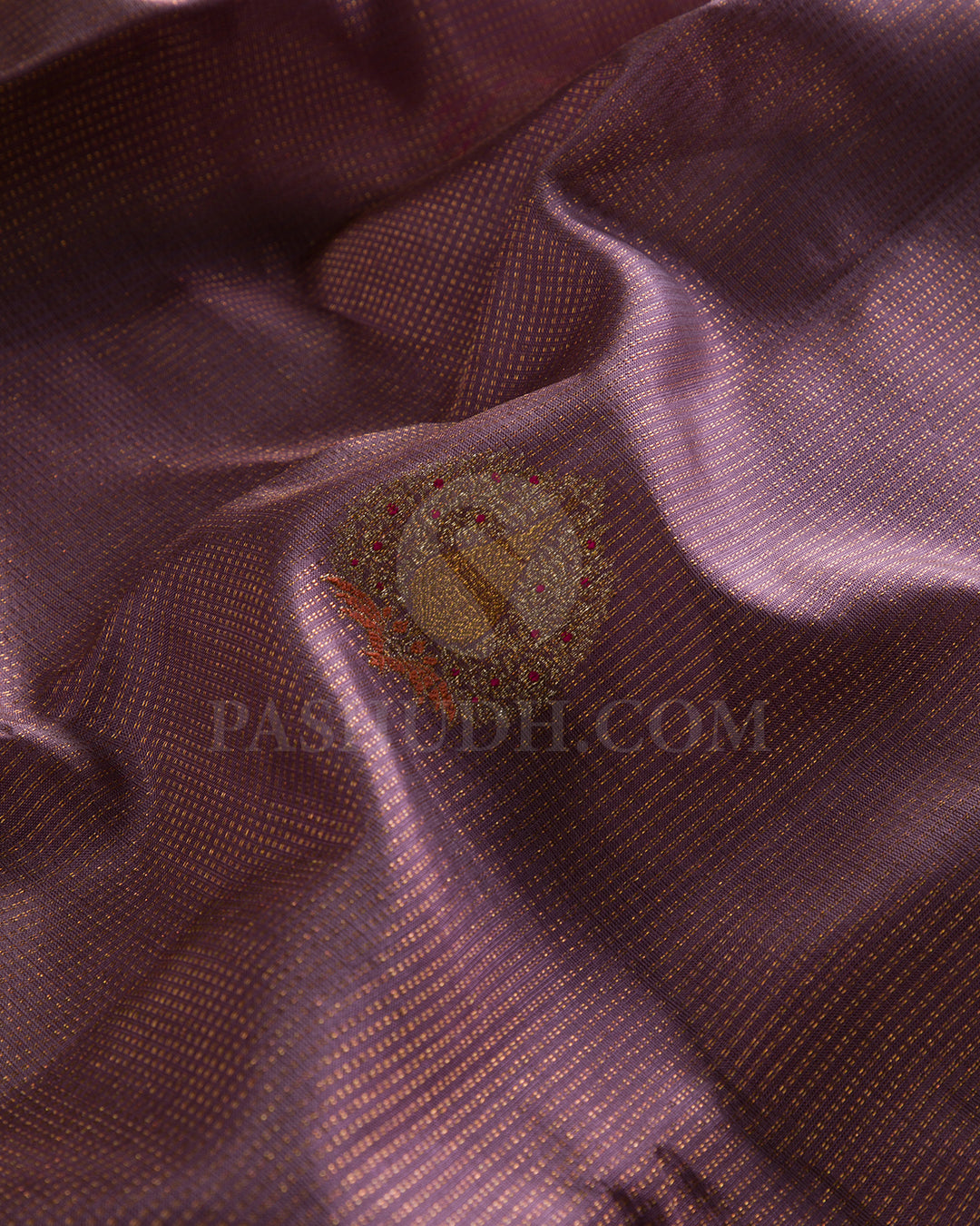 Heather Purple And Rani Pink Borderless Kanjivaram Silk Saree - S1314(A)