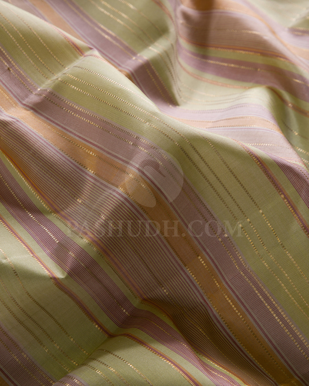 Light Green, Lavender, Pastel Orange And Black Kanjivaram Silk Saree - S1199(C)