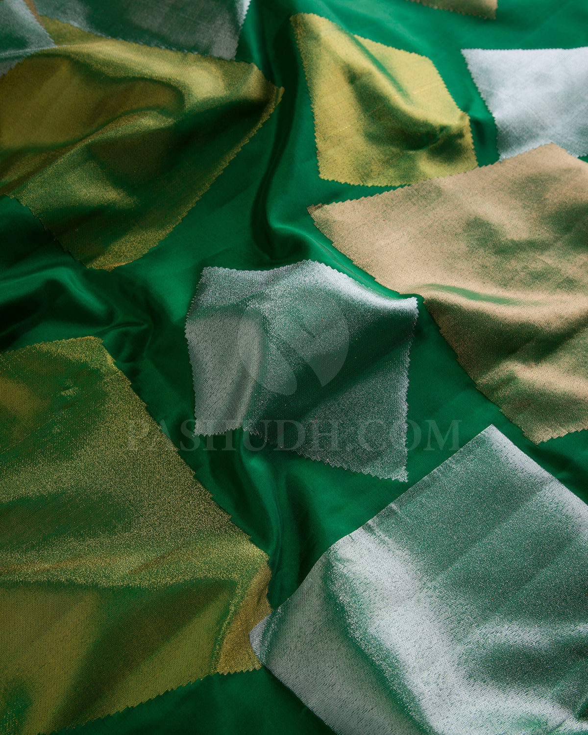 Forest Green Pure Zari Kanjivaram Silk Saree - P158(A)