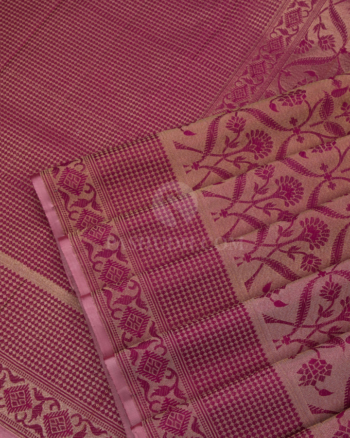Dark Purple Kanjivaram Silk Saree - DJ216 - View 4
