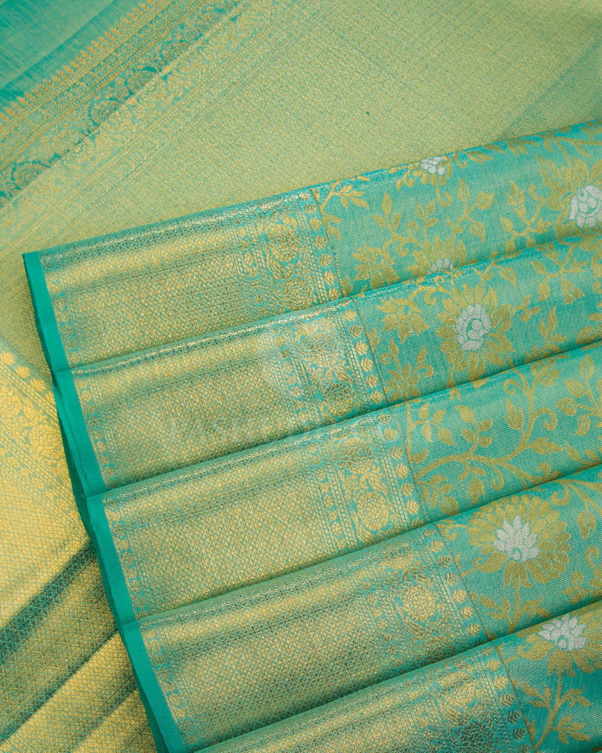 Green Tissue Kanjivaram Silk Saree - S910