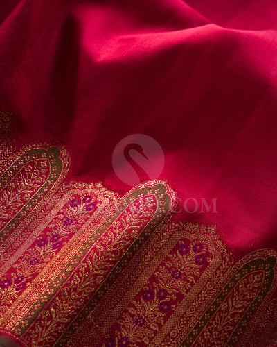 Maroon And Green Kanjivaram Silk Saree - S1386(B)