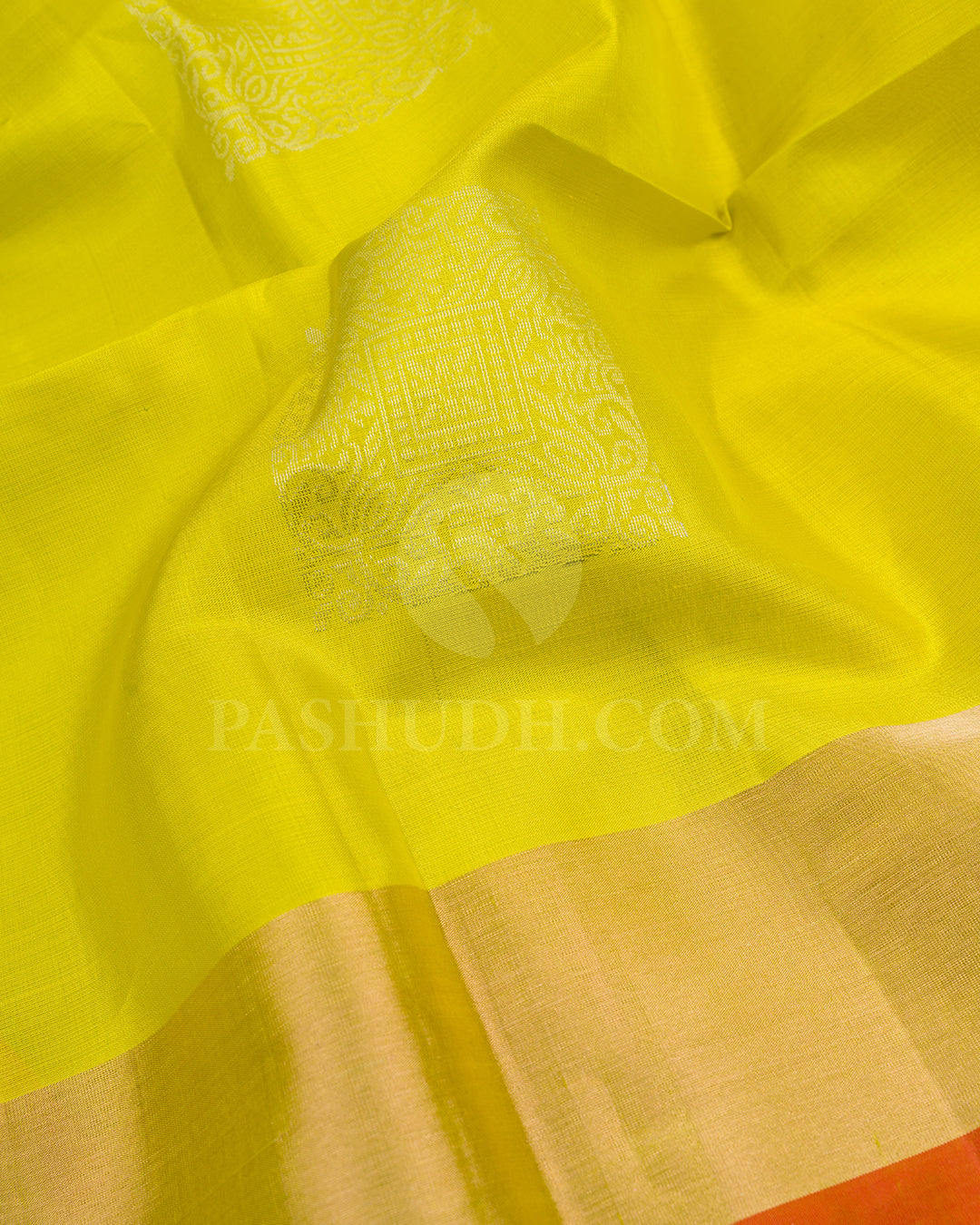 Light Green and Bright Red Soft Silk Saree - AC33