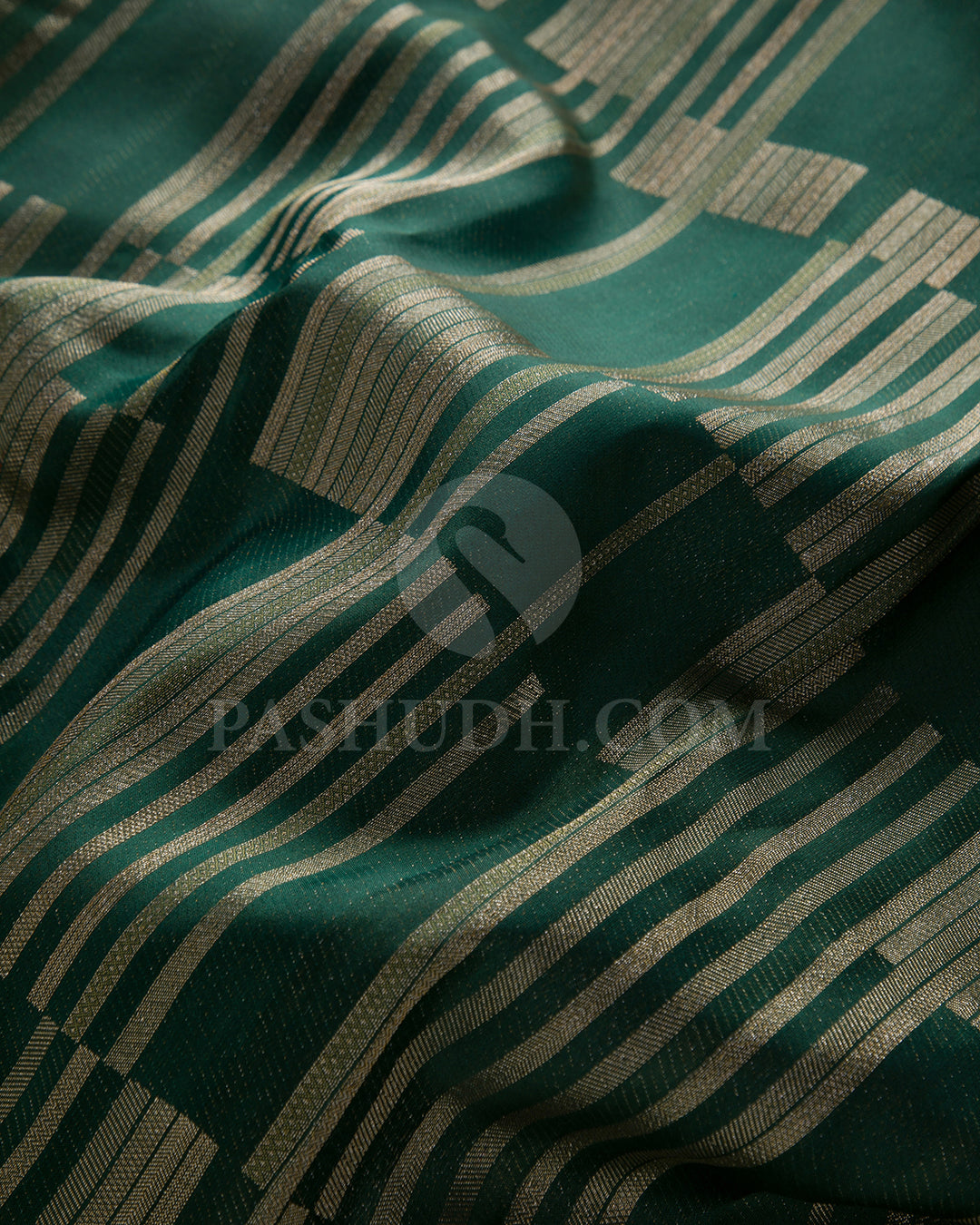 Dark Sage Green Kanjivaram Silk Saree - DT297(A)