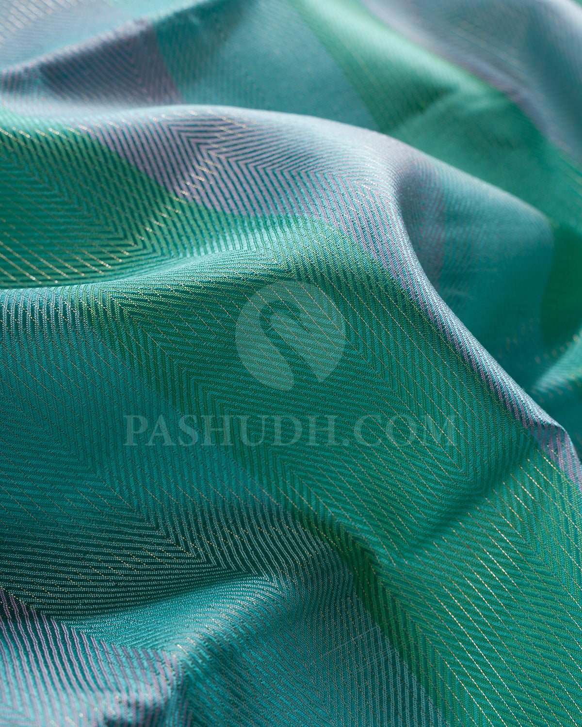 Green, Blue, Pink And Violet Kanjivaram Silk Saree - S1360( C )