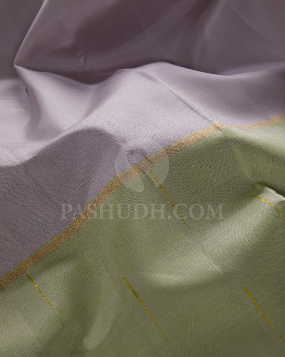 Lavender, Sage Green And Powder Blue Traditional Kanjivaram Silk Saree - SVJ93