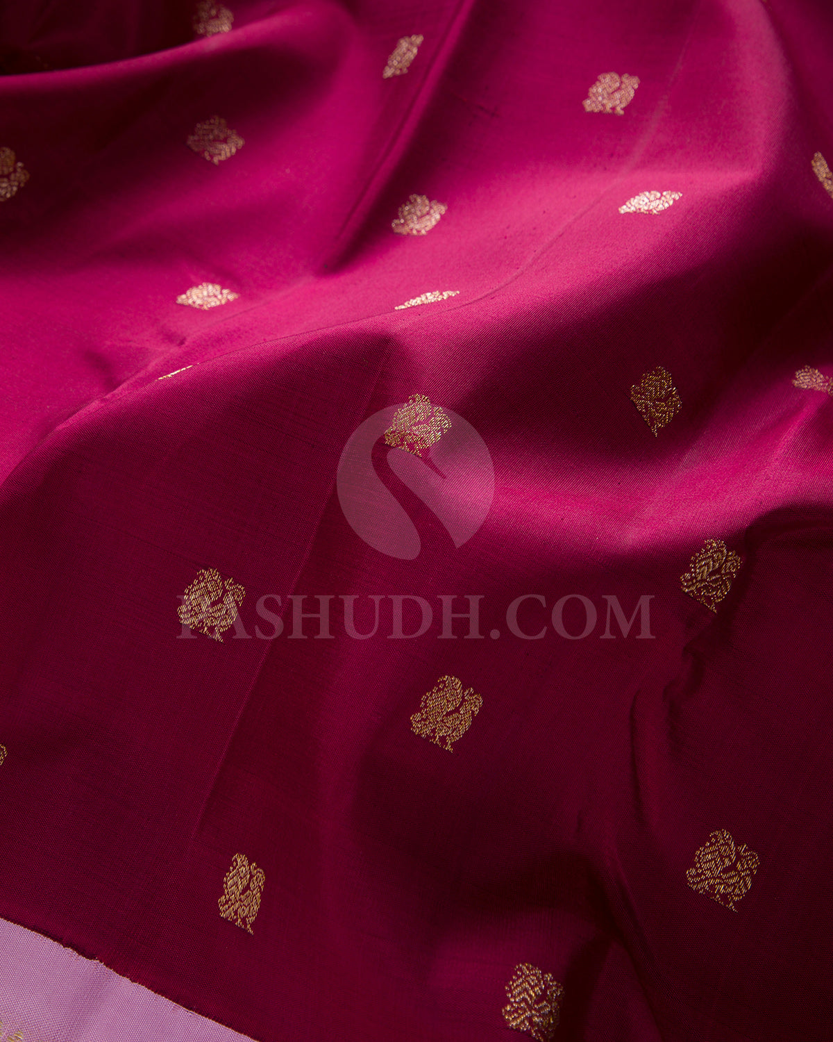 Maroon And Baby Pink Kanjivaram Silk Saree - S1367(A)