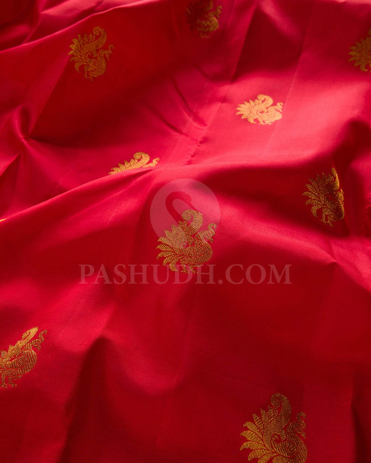 Red And Baby Pink Borderless Traditional Kanjivaram Silk Saree - SVJ89