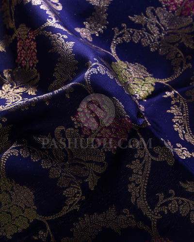 Navy Blue Kanjivaram Silk Saree - S1246( C )