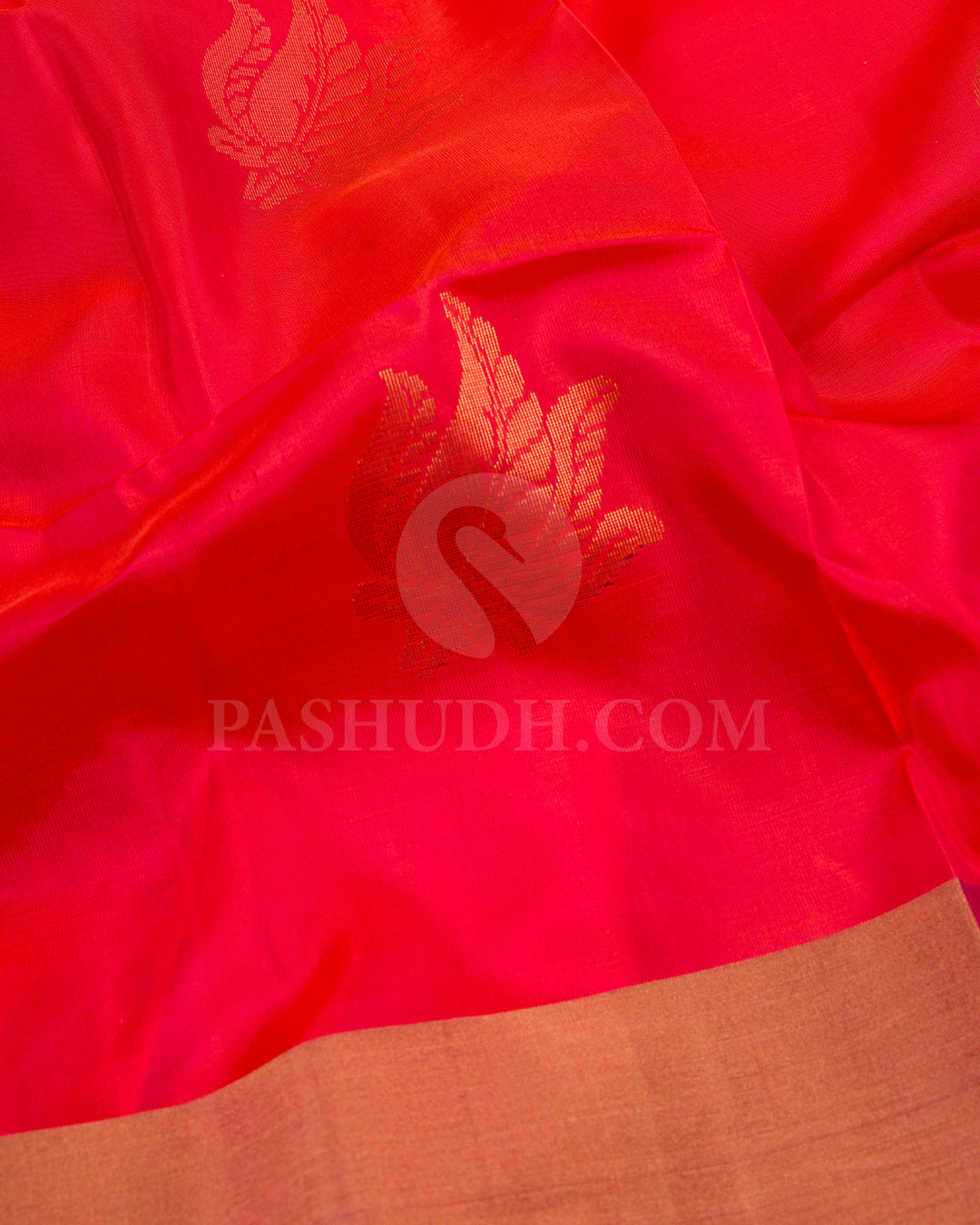 Bright Red and Blue Green Soft Silk Saree - AC24