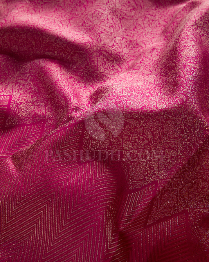 Rani Pink Kanjivaram Silk Saree - D539(F)