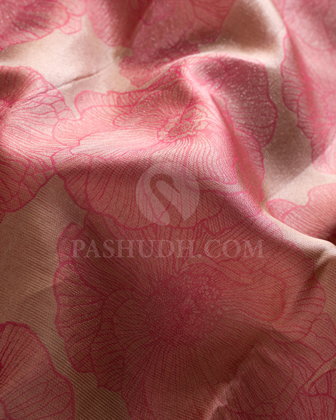 Gold Silver, Punch Pink And Rasberry Pink Shimmer Kanjivaram Silk Saree - DJ349(A)