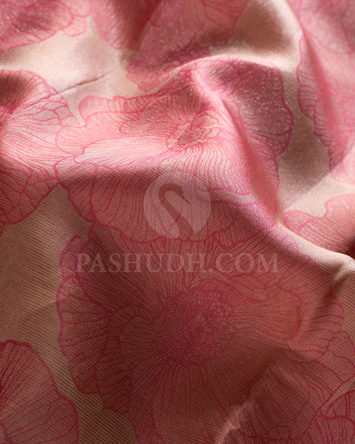 Gold Silver, Punch Pink And Rasberry Pink Shimmer Kanjivaram Silk Saree - DJ349(A)
