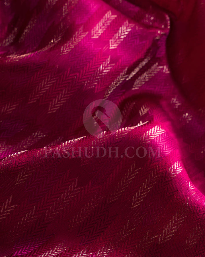 Rasberry Pink Kanjivaram Silk Saree - D521(L)