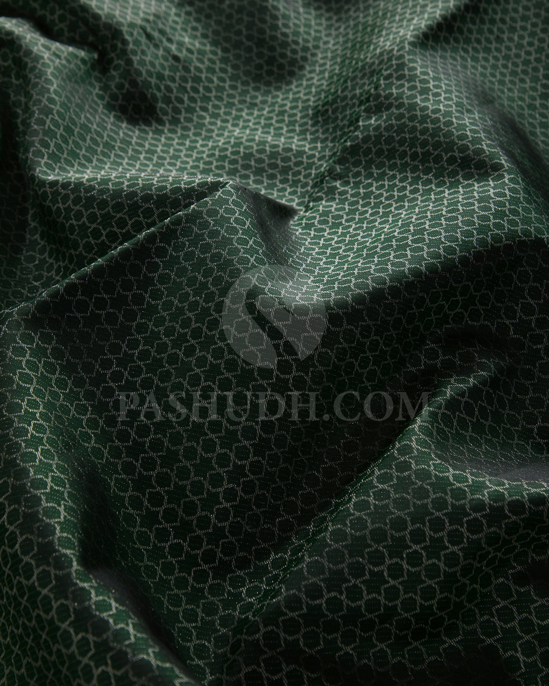 Dark Green And Red Kanjivaram Silk Saree - DJ340(A)