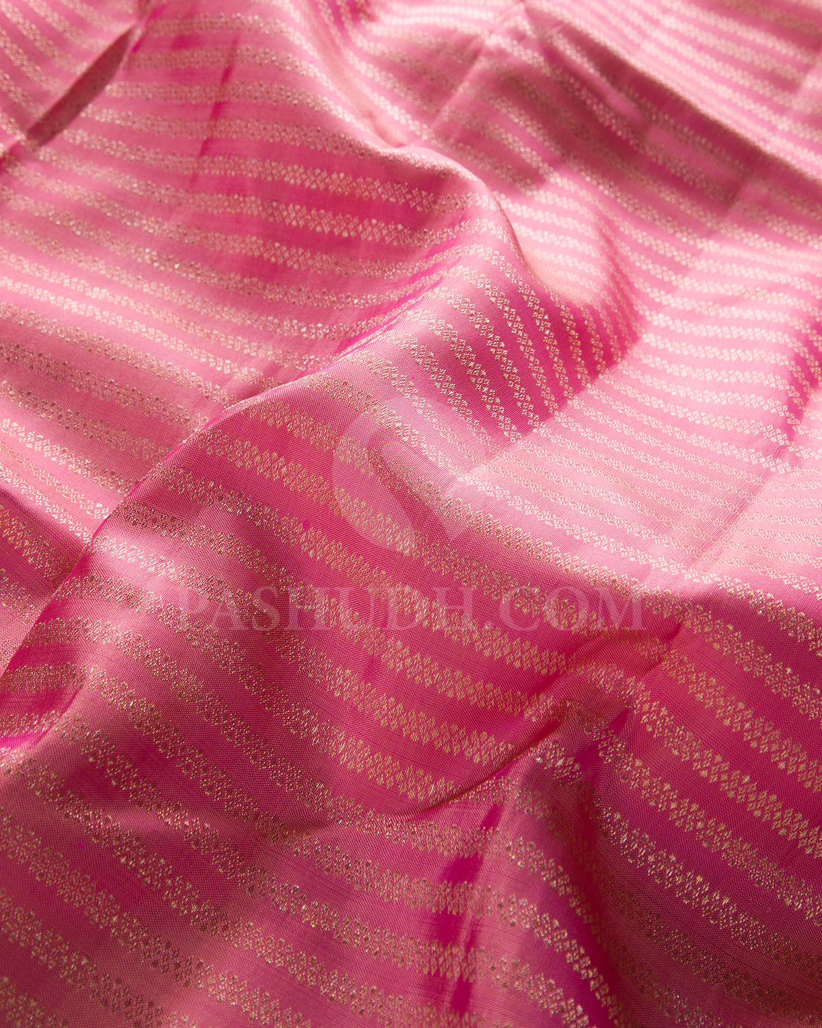 Baby Pink And Brown Kanjivaram Silk Saree - S1276( C )