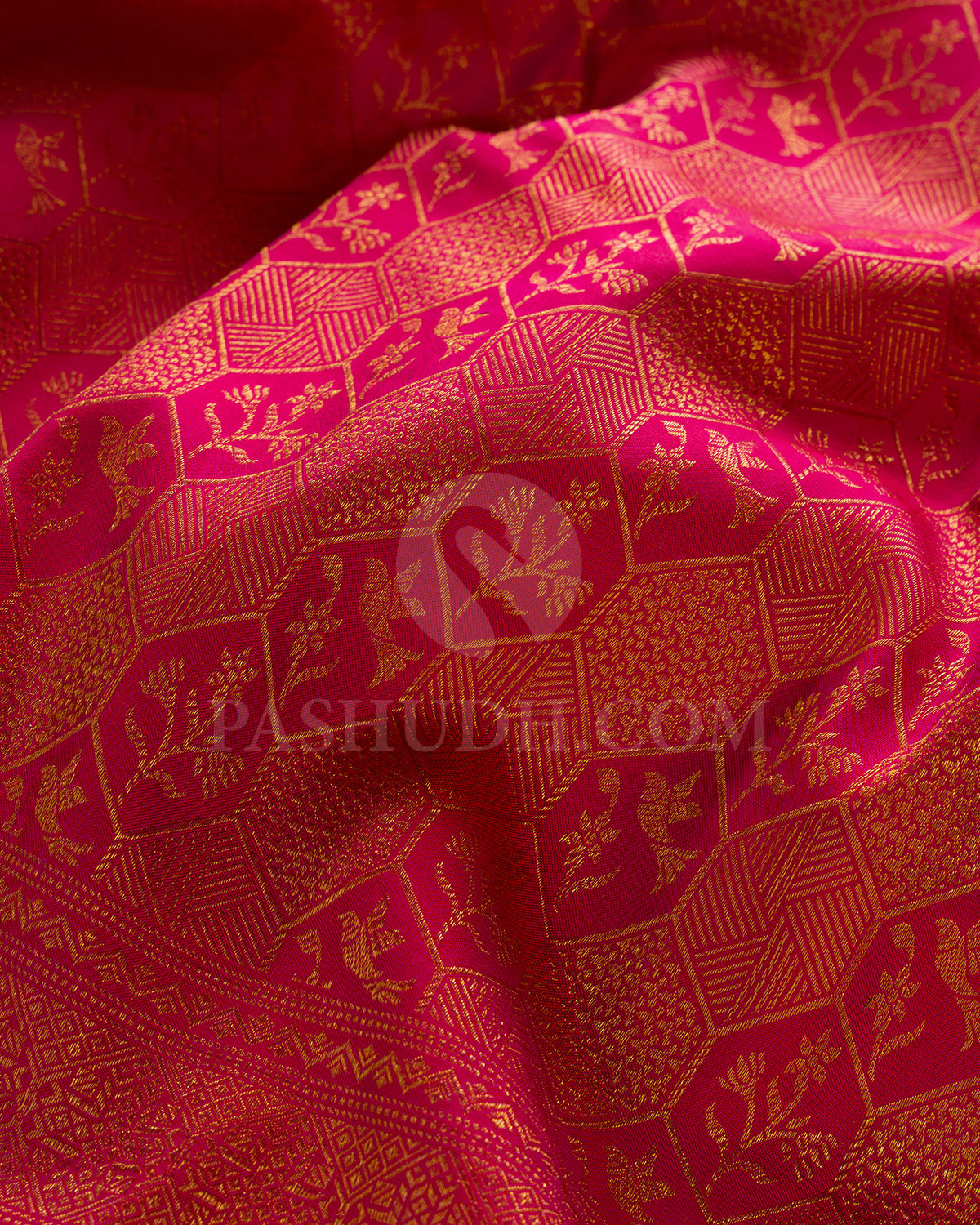 Magenta Pink Kanjivaram Silk Saree - D606(A)