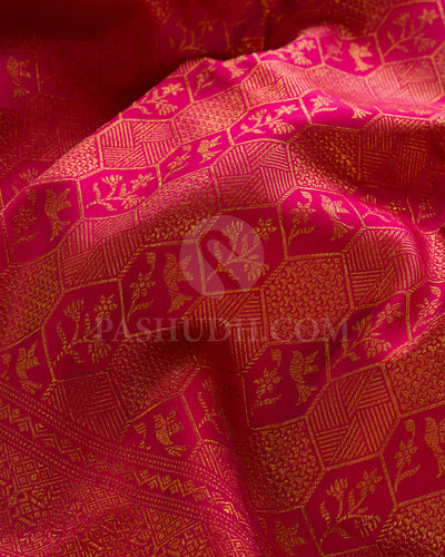 Magenta Pink Kanjivaram Silk Saree - D606(A)