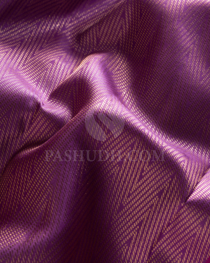 Lavender and Rouge Pink Kanjivaram Silk Saree - S1266(D)