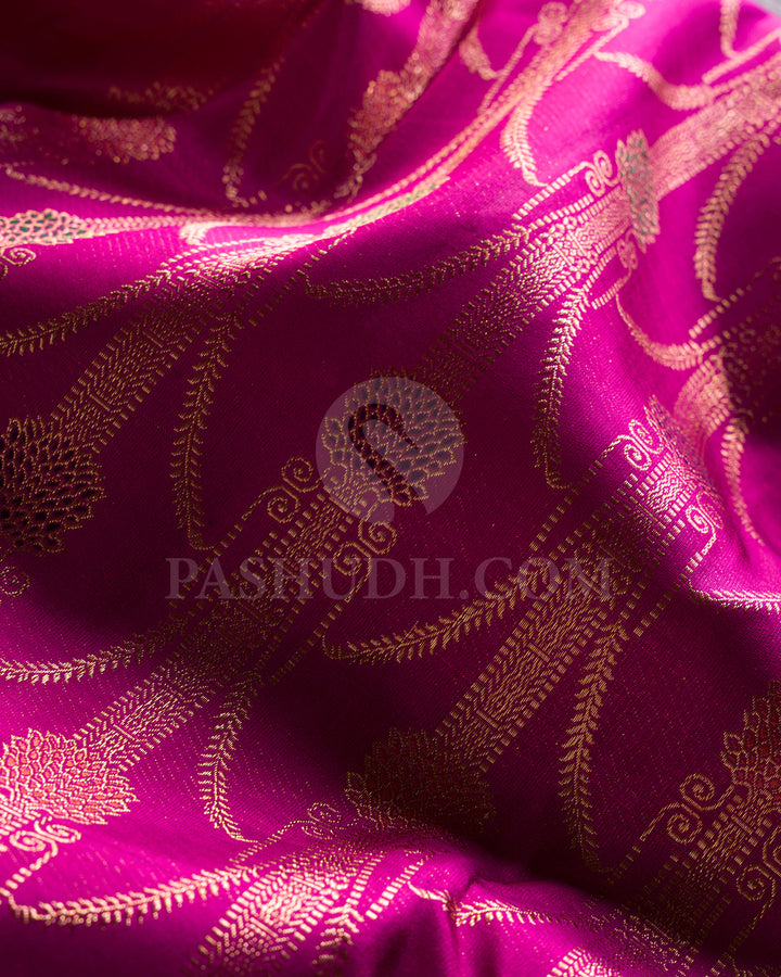 Rani Pink Kanjivaram Silk Saree - S1409(A)