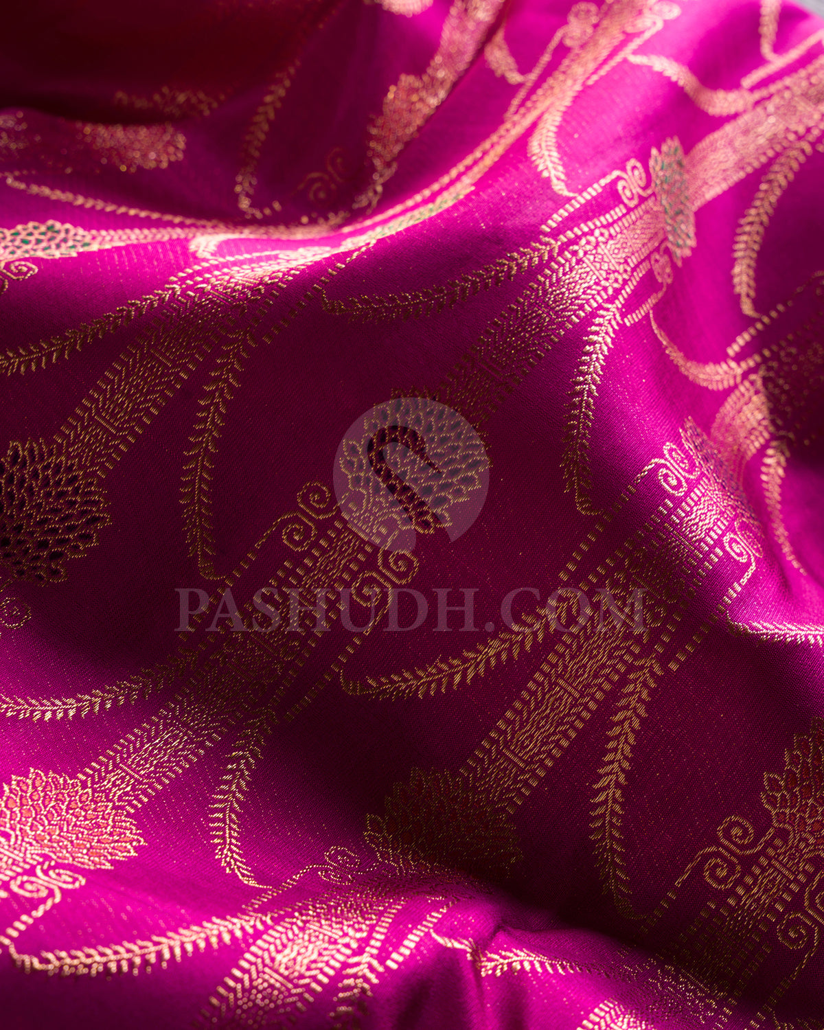 Rani Pink Kanjivaram Silk Saree - S1409(A)