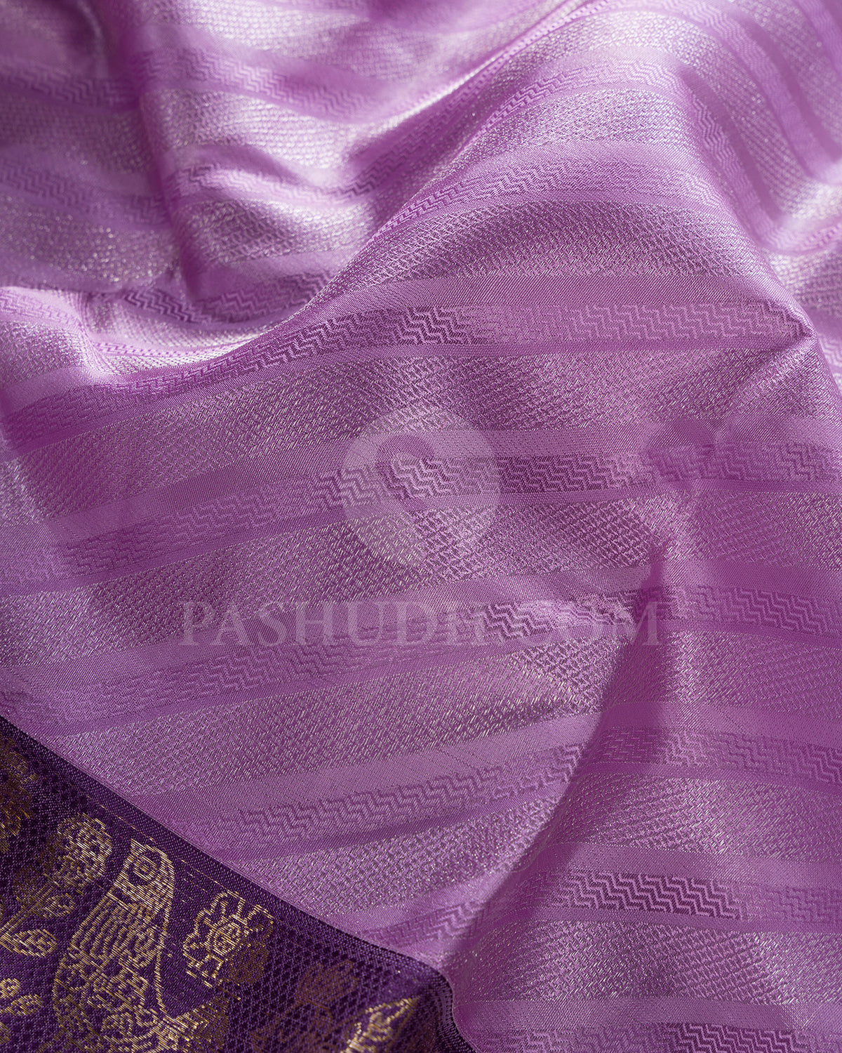 Lavender And Purple Kanjivaram Silk Saree - DT291(B)