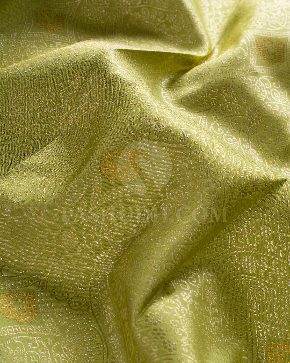 Pear Green And Baby Pink Kanjivaram Silk Saree - S1344(B)