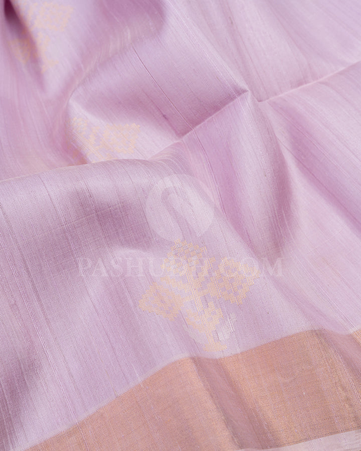 Pastel Lilac and Lavender Soft Silk Saree - AC56