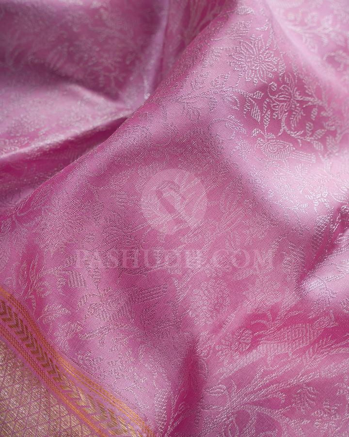 Baby Pink Kanjivaram Silk Saree - DT302(A)