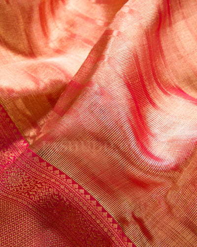 Red Shimmer Organza Kanjivaram Silk Saree - S1347(B)