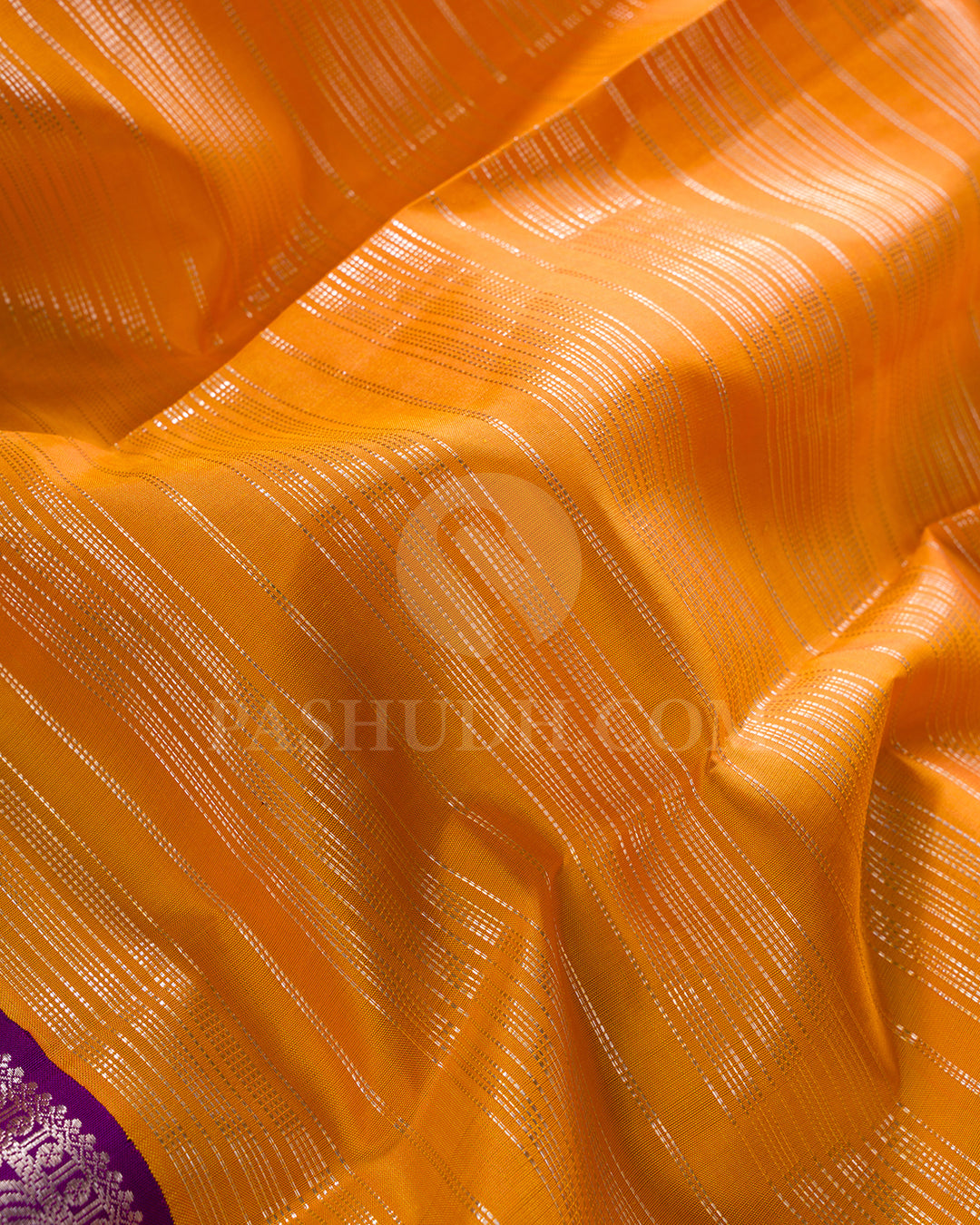 Orange And Violet Kanjivaram Silk Saree - S1222(D)