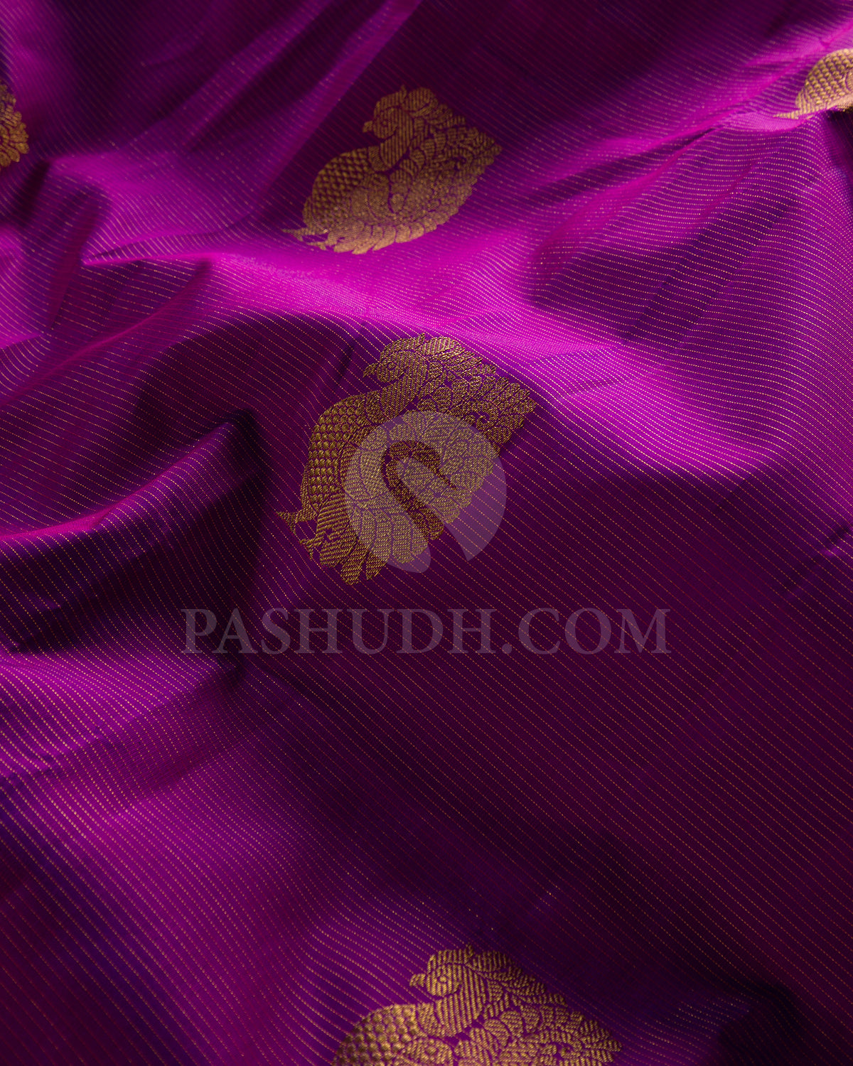 Violet Borderless Traditional Kanjivaram Silk Saree - SVJ41