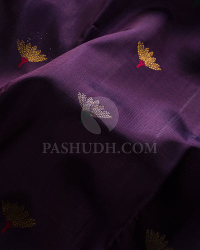 Plum Kanjivaram Silk Saree - S1357(B)