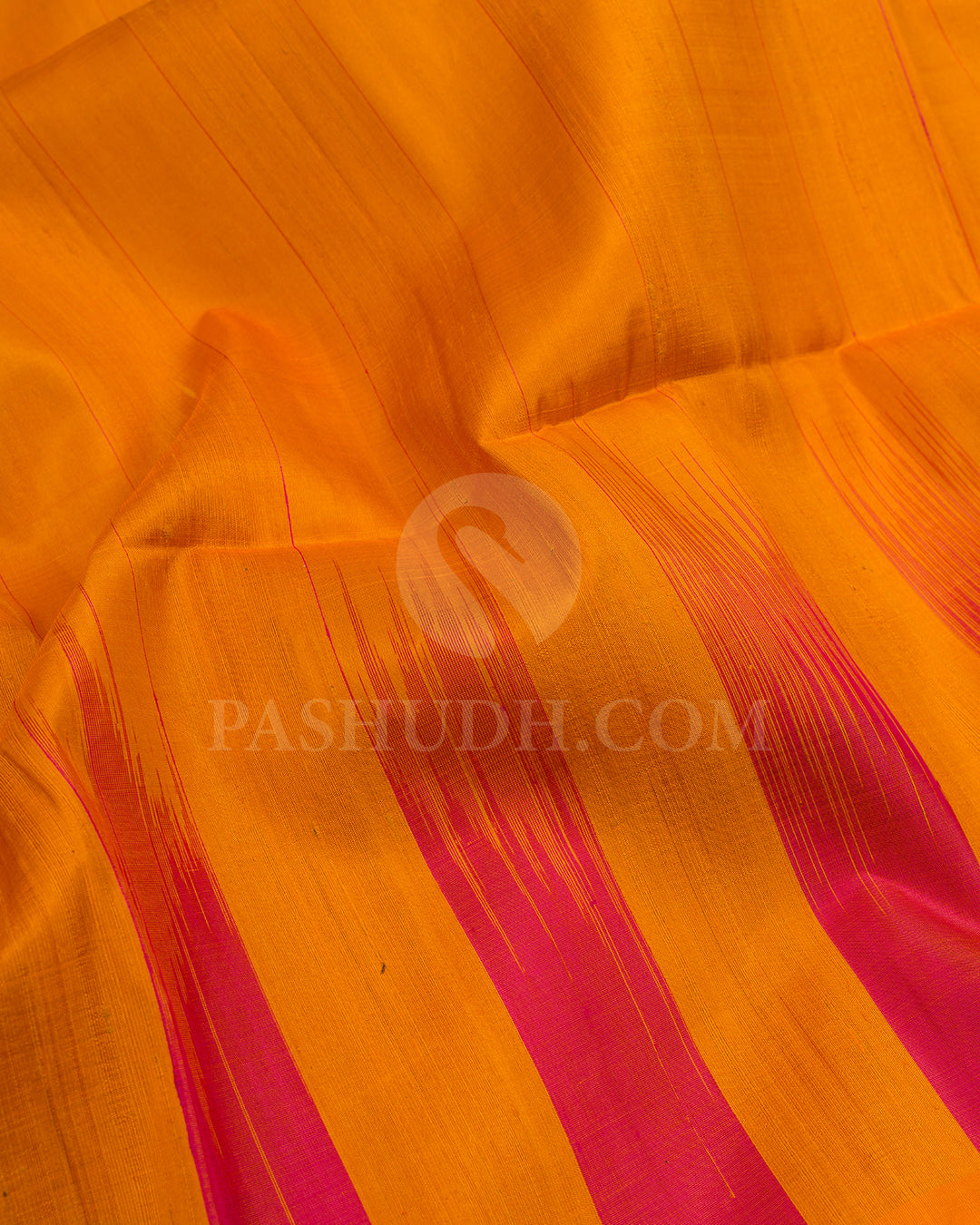 Orange and Pink Dupion Soft Silk Saree - AC6