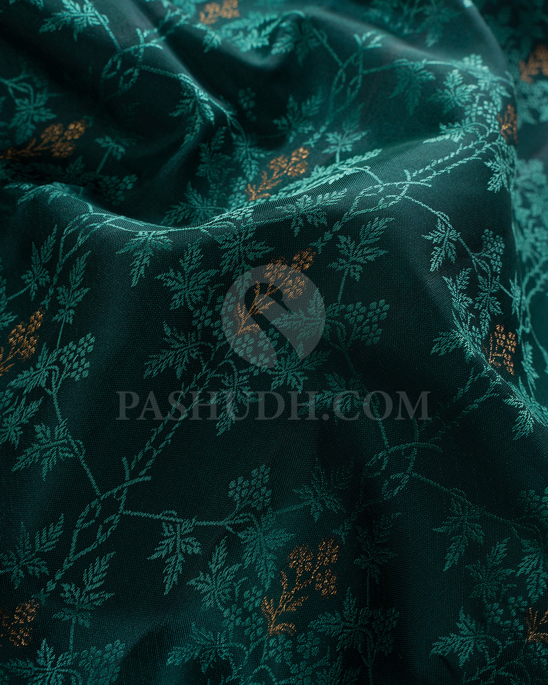 Dark Green And Olive Green Kanjivaram Silk Saree - DJ347(B)