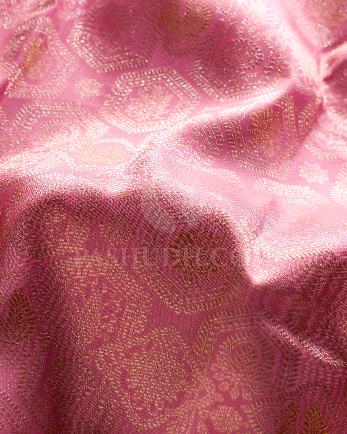 Baby Pink And Bottle Green Kanjivaram Silk Saree - S1408(A)