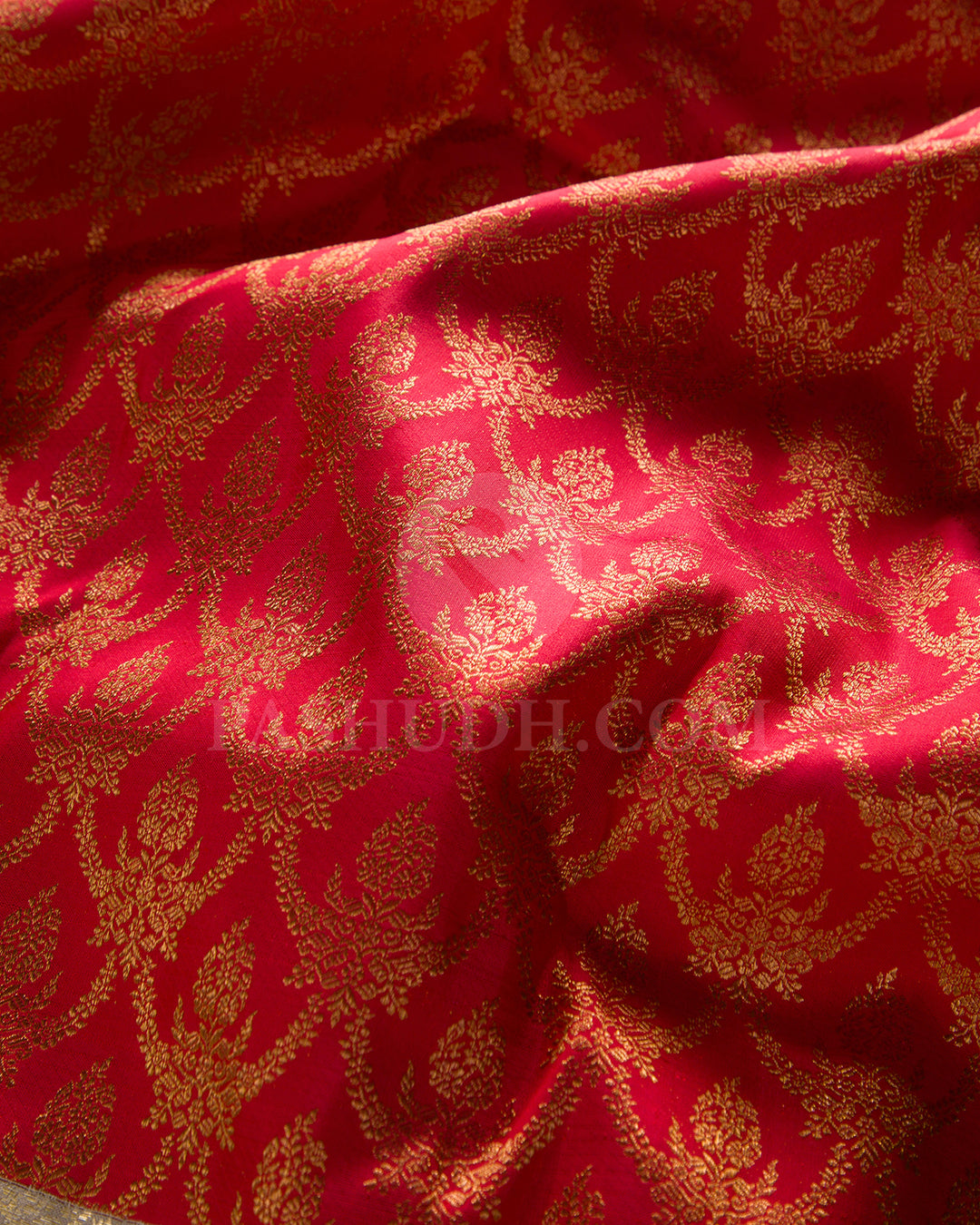 Red And Greige Kanjivaram Silk Saree - S1363(A)